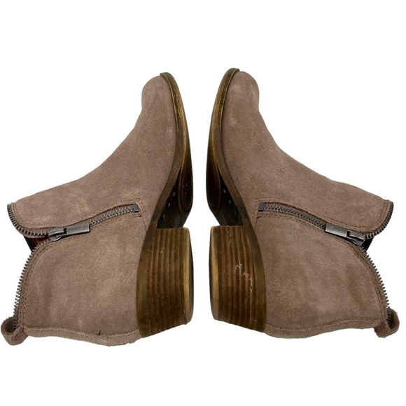 Lucky Brand Bartalino Tan Suede Zipper Detail Casual Ankle Boots Women’s 8.5 - Picture 9 of 14